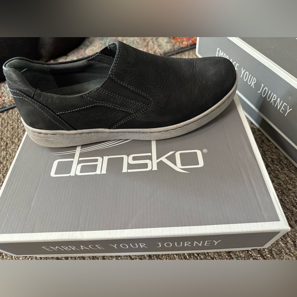 Suede black Dansko slip on sneakers size 42